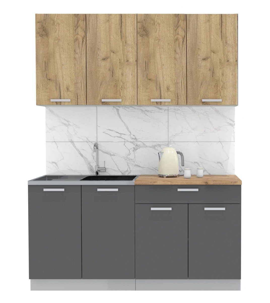 1,6 Лайт Графит+Дуб золотой