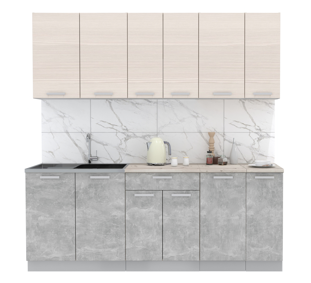 2,1 Лайт Бетон+Вудлайн