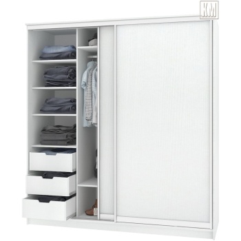 Шкаф-купе Сенатор ШК-12 Классика ДД Белый