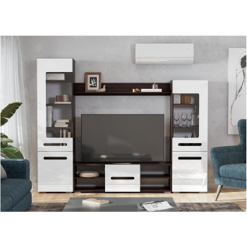 Гостиная МГС-6 Венге - Белый глянец