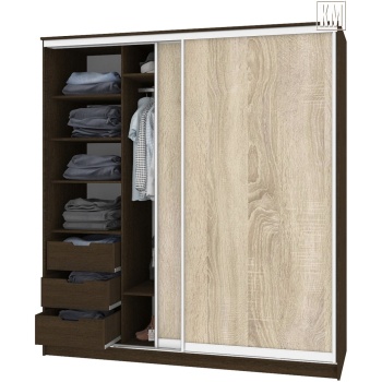 Шкаф-купе Сенатор ШК-12 Классика ДД Венге - Дуб сонома