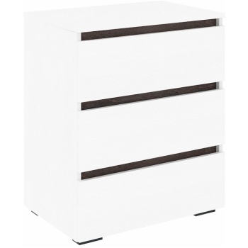 Комод Бари 60-3Ш Белый - Береза