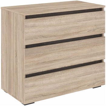 Комод Бари 80-3Ш Дуб сонома - Береза