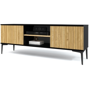 Тумба ТВ Linea-03 Черный - Дуб гринвич