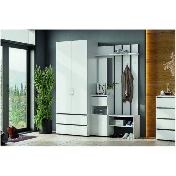 Прихожая Токио-2 Белый текстурный