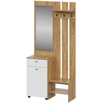 Прихожая Милан Дуб золотой - Белый