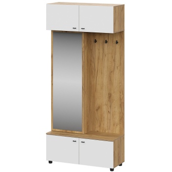 Прихожая Милан-2 Дуб золотой - Белый