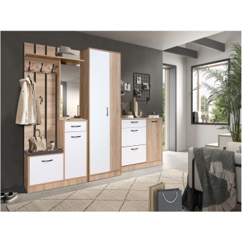 Прихожая Дейтон-2 Дуб сонома - Белый