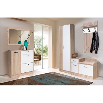 Прихожая Порто-3 Дуб сонома - Белый