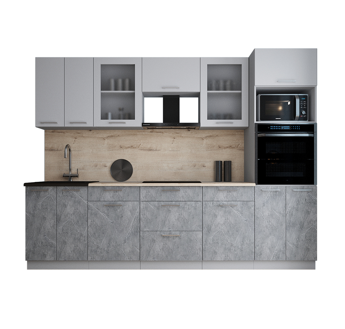 Глосс 2,8 пепел софт + керамика на белом