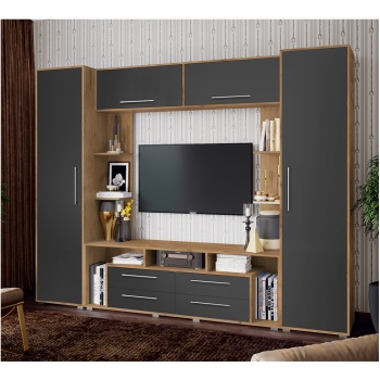 Гостиная Гармония Графит софт - Дуб Крафт