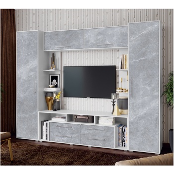 Гостиная Гармония Мрамор глянец - Белый